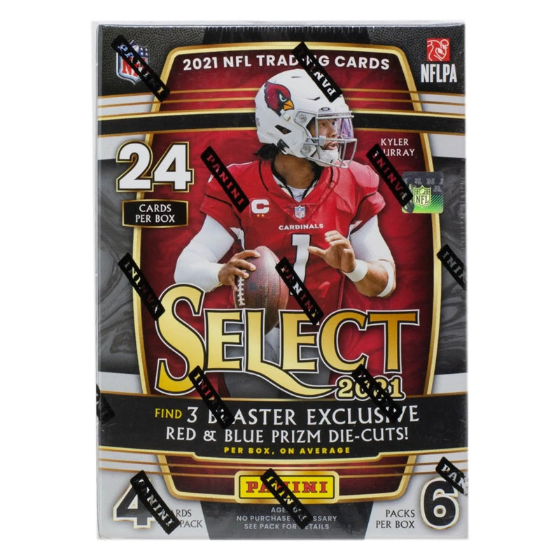 2021 Panini Select Football 24-Card Blaster Box - Red & Blue Prizm Die-Cuts
