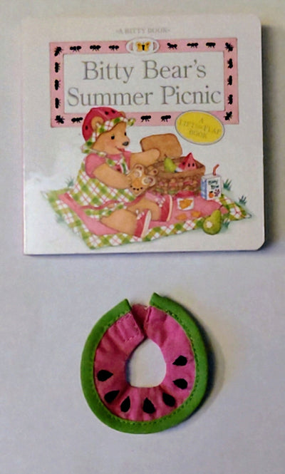 Bitty Bear Summer Picnic Set - Collar and Board Book