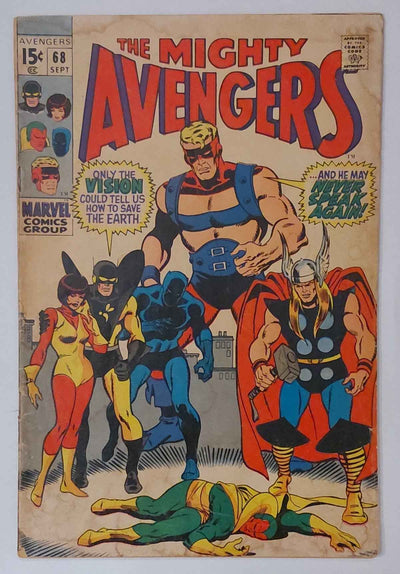 Avengers #068, Marvel Comics (September 1969, Fair)