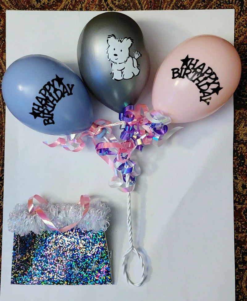 American Girl Doll Accessory Set - Birthday Balloons and Gift Bag (Partial)