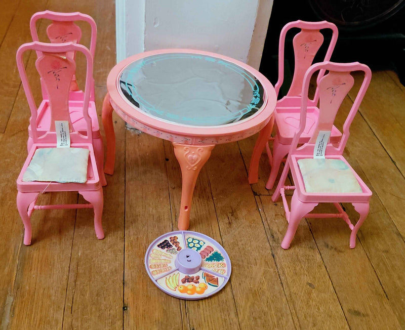 Barbie Sweet Roses Accessory Set - Dining Table and Chairs