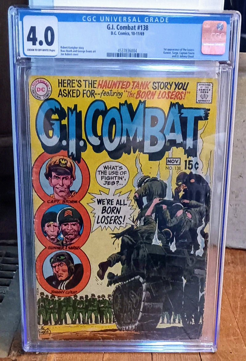 G.I. Combat #138, DC Comics (November 1969, CGC 4.0)