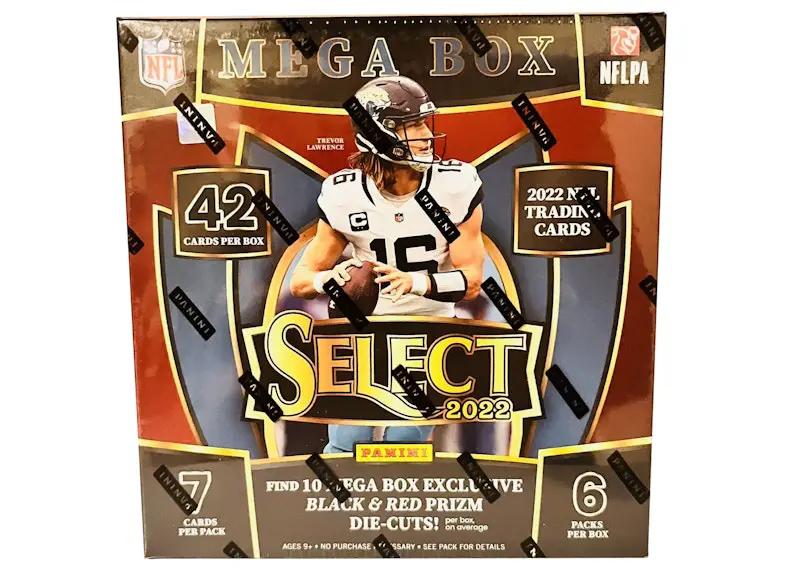 2022 Panini Select Football 42-Card Mega Box - Black & Red Prizm Die-Cuts