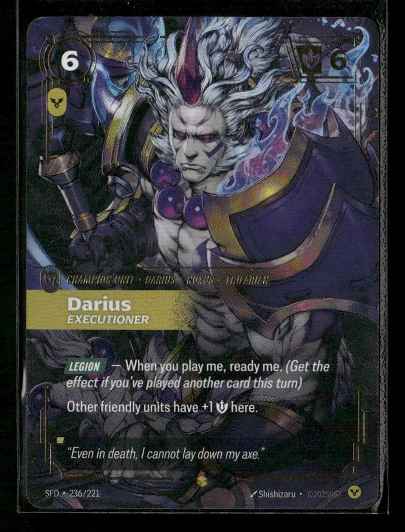 Darius - Executioner (Overnumbered) #236/221 Showcase - Riftbound Spiritforged