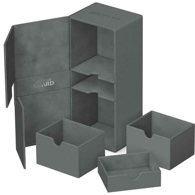 Ultimate Guard Twin Flip'n'Tray 266+ XenoSkin Deck Case — Grey