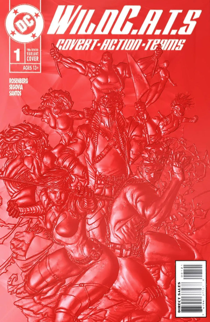 Wildcats #1 E Brett Booth & Sandra Hope 90S Cover Month Foil Multi-Level Embossed Card Stock Variant (11/08/2022) Dc