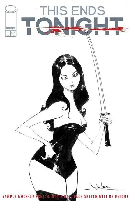This Ends Tonight #1 (Of 3) F 1:500 Jae Lee Convention Sketch Variant (07/16/2025) Image